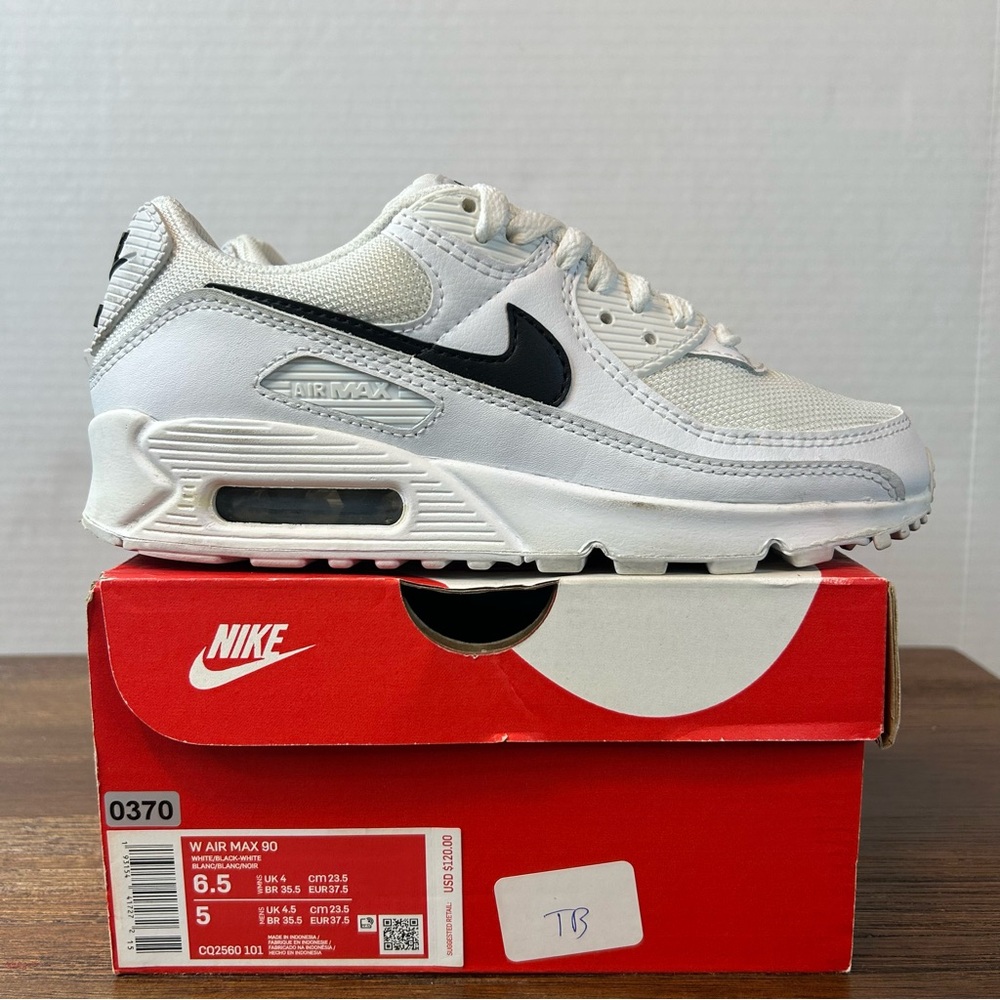Nike Air Max 90 White Sneakers Women Size 6.5